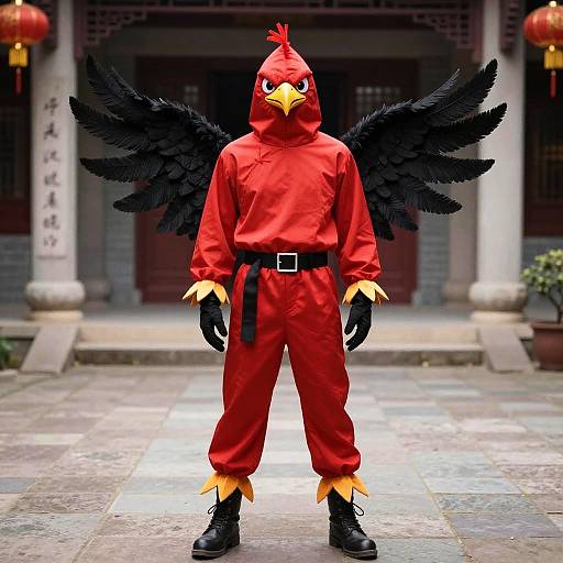 Man in MHA Hawks Costume