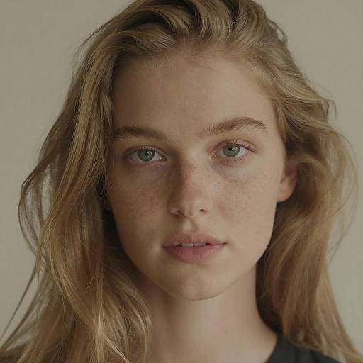 Soft Close-Up of a Young Woman