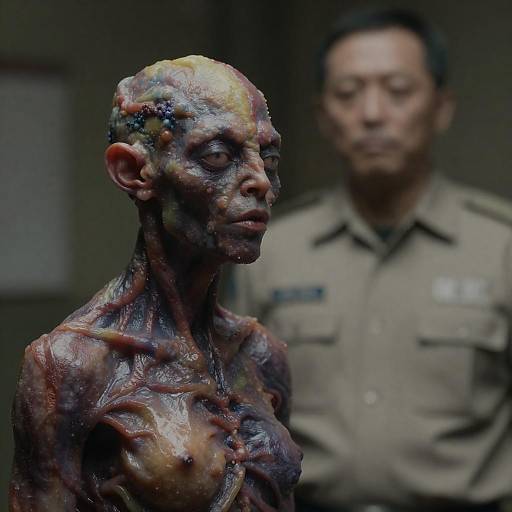 Grotesque Multi-Colored Creature Close-up