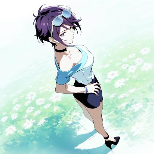 Contemplative Girl in Psycho-Pass Style