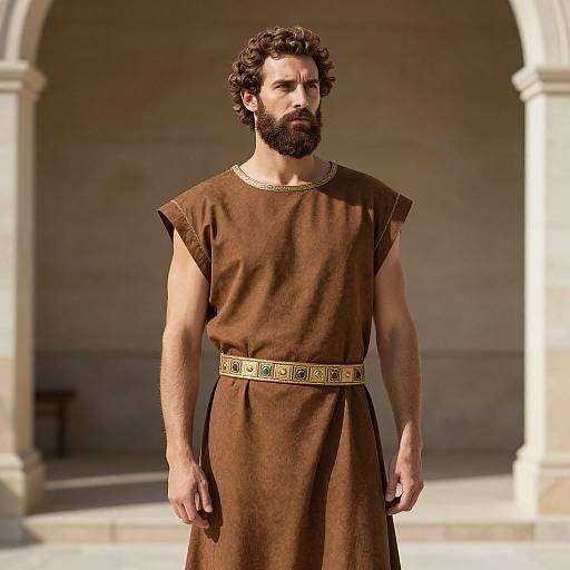 Ancient Greek Male Costume with Beard