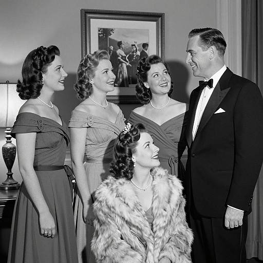 1940s Elegance in Black and White