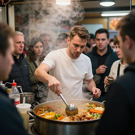 Energetic British Kebab Shop Scene