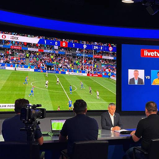 Intense Live Football Match Broadcast