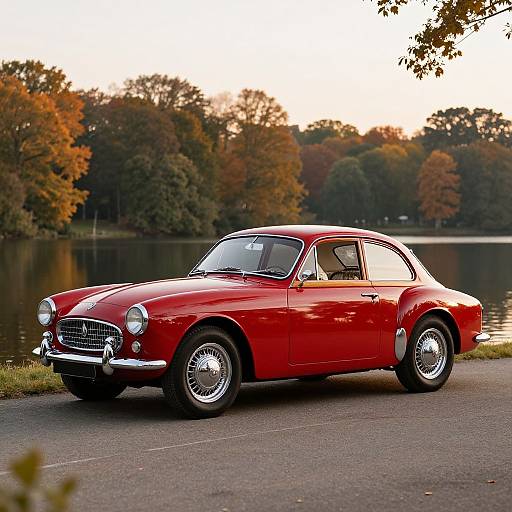 Vintage Riva Car by Serene Lake