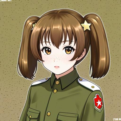 Illustration of Alisa (girls und panzer), girls und panzer in the style of Pan (mimi)