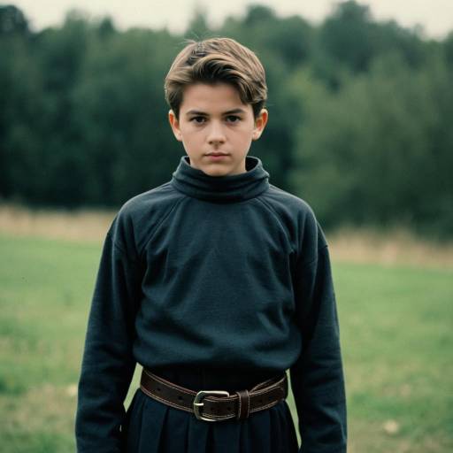 Boy in Dark Sweater Outdoors