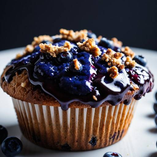Glazed Blueberry Muffin Close-Up
