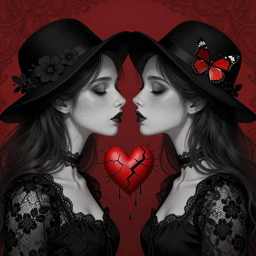 Intimate Connection: Dark Elegance Illustrated