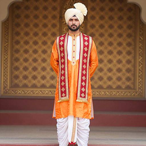 Man in Traditional Indian Indo-Western Attire
