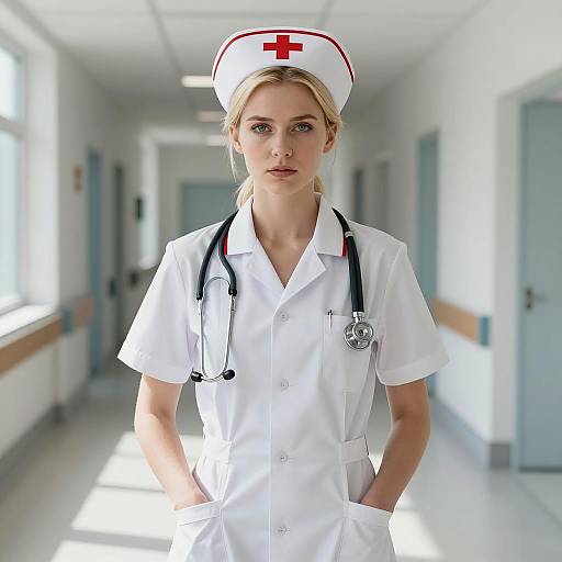 Photorealistic Young Female Nurse Portrait