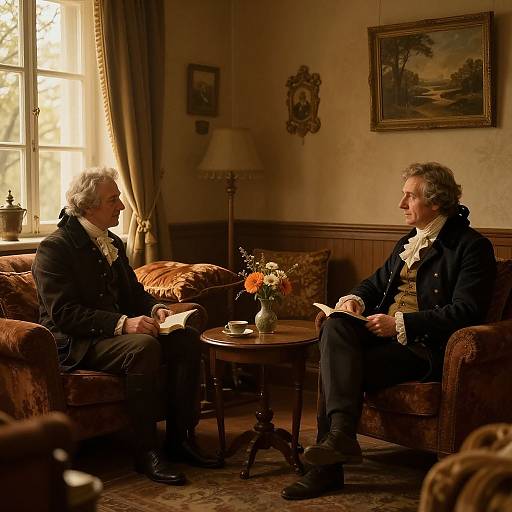 Hyperrealistic Biedermeier Cozy Scenes