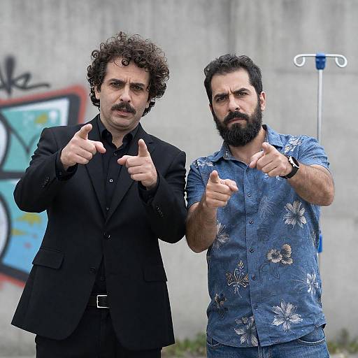Intense Outdoor Portrait of Two Men