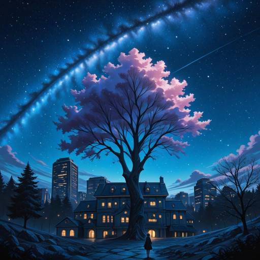Starry Night Scenery with Gumi