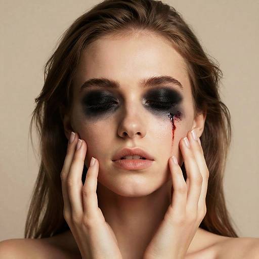 Striking Portrait of a Contemplative Young Woman