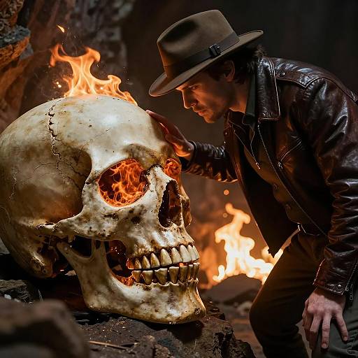 Mysterious Encounter with the Fiery Skull