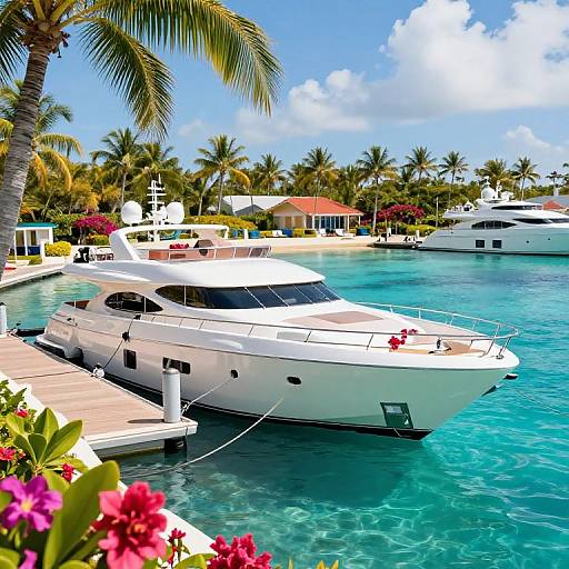 Kanye West Yacht in Tropical Harbor