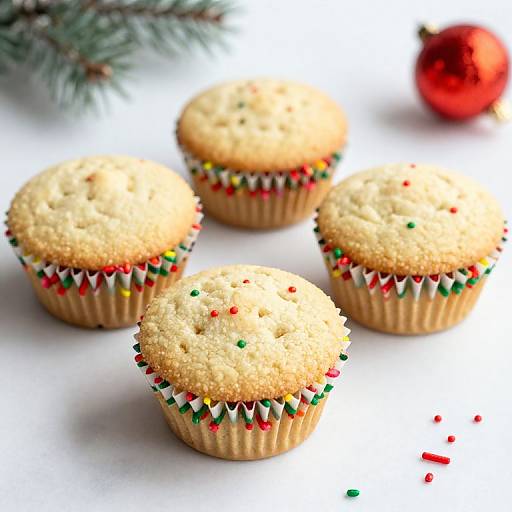 Colorful Christmas Sprinkle Cookie Cups