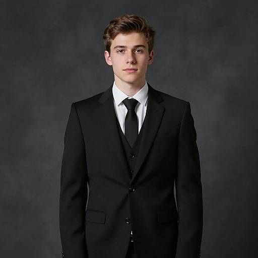 Formal Portrait of Young Man in Suit