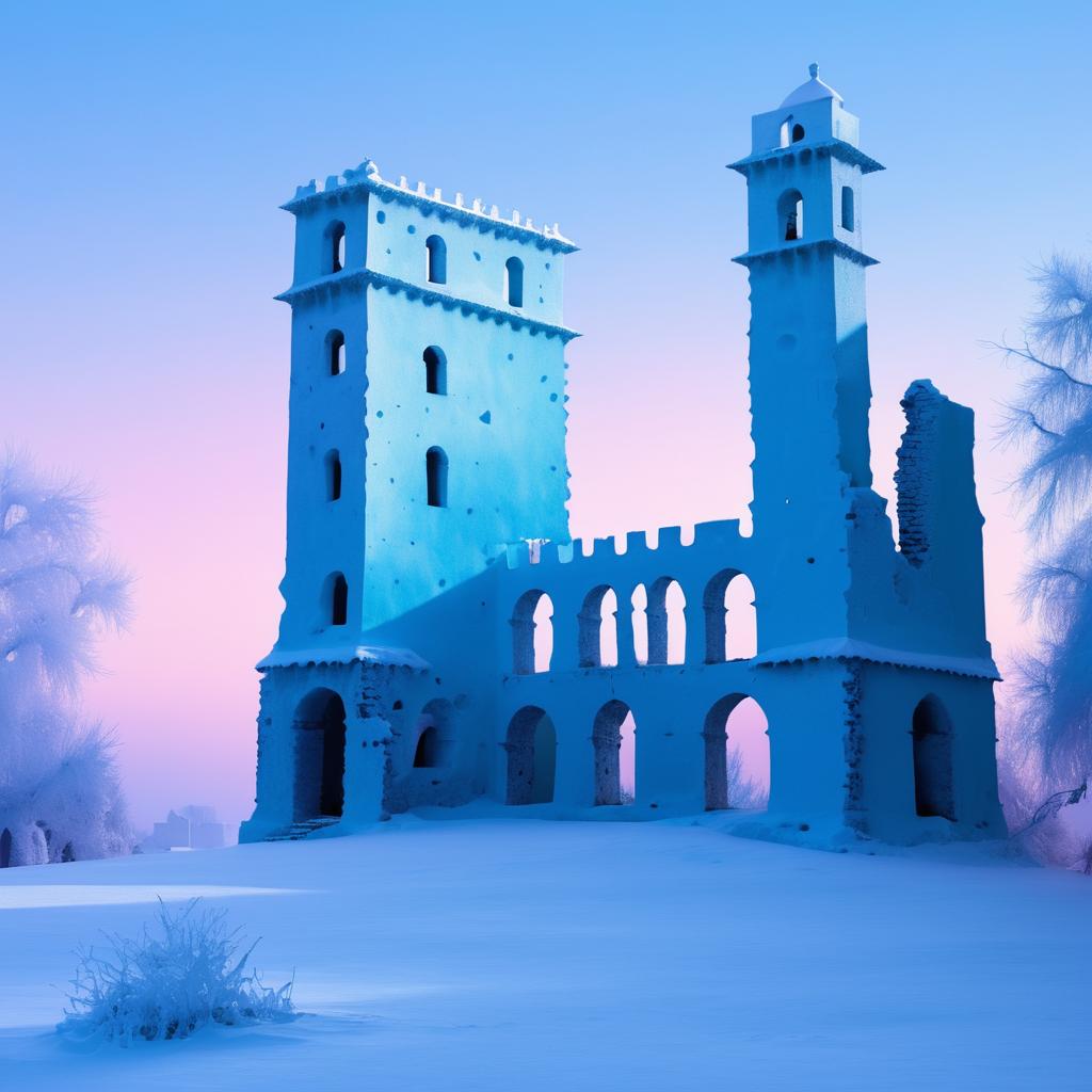 Haunting Fortress in Pastel Couture