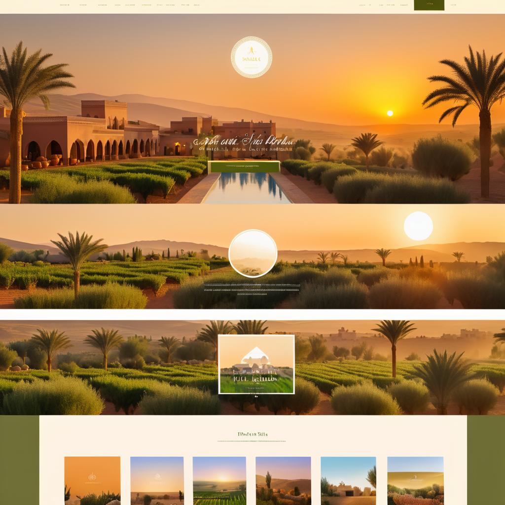 Cinematic Moroccan Riad Landing Page Design