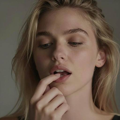 Sensual Portrait of a Blonde Woman