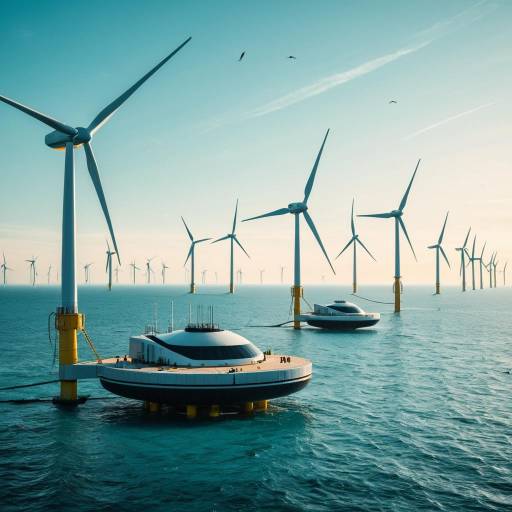 Futuristic Offshore Wind Farm with Magnetic Levitation Turbines