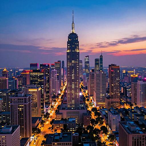 Vibrant Futuristic Cityscape AI Art