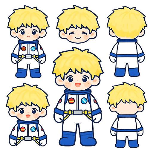 Cute Space Ranger Boy Illustrations