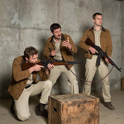 Intense Scene of Soldiers in Action