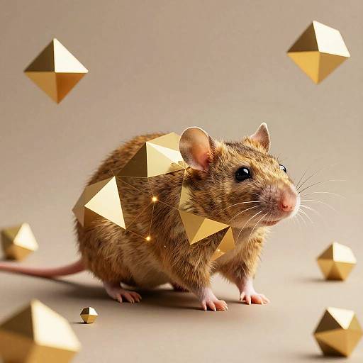 Abstract Golden Ratio Rat Art