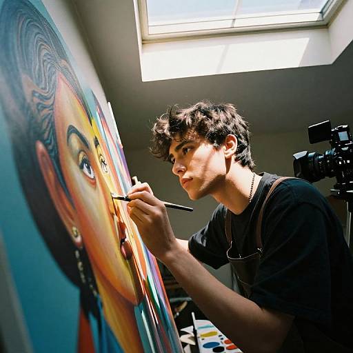 Aerial Portrait of Airbrush Artist