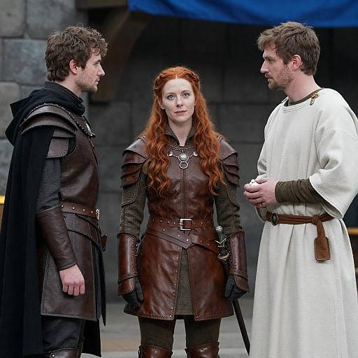 Medieval Fantasy Triad in Enchanting Attire