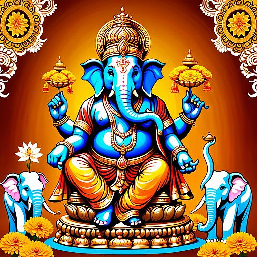 Ganesha: Majesty in a Grand Temple