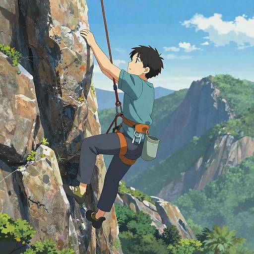 Teenage Climber in Mitsuru Adachi Style