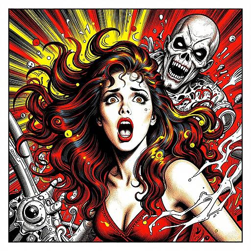 Psychedelic Giallo Horror Illustration