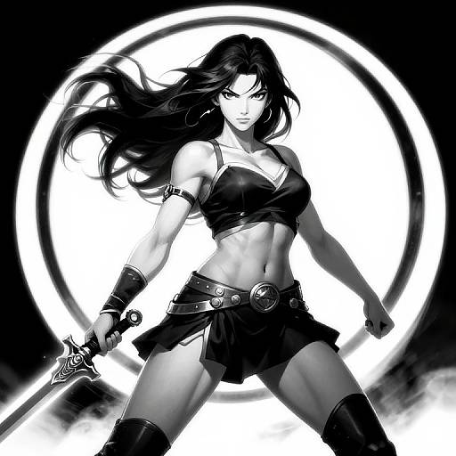 Powerful Heroic Female Illustration