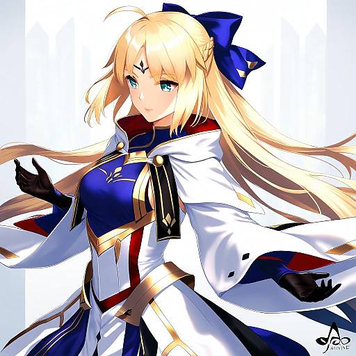 Illustration of Artoria caster (third ascension) (fate), fate/grand order in the style of Infinote