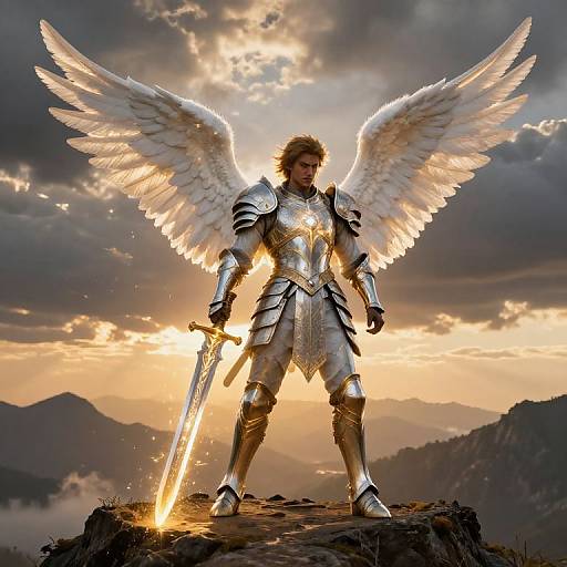 Warrior Angel at Sunset Cliff