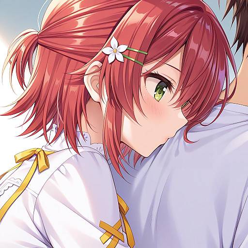 Illustration of Hanasaki miyabi, holostars in the style of Moribe (rabumanyo)