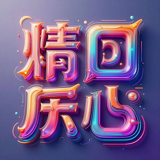 Futuristic Vibrant Typographic Art