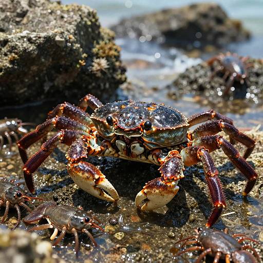 Giant Crab Defending Territory
