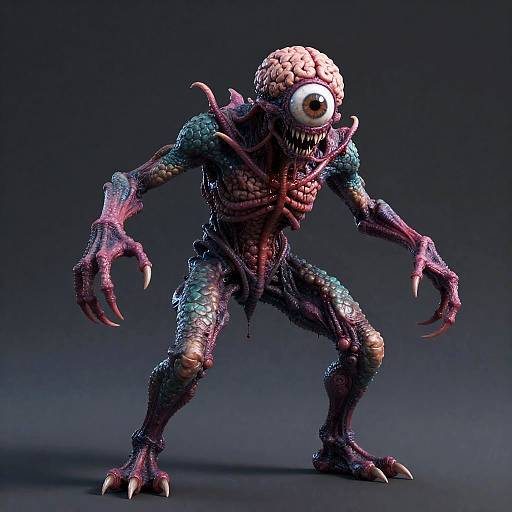 Iridescent Tendril Dweller Hanging Inverted