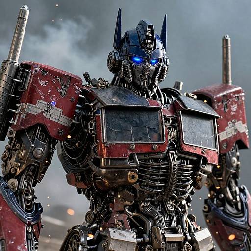 Optimus Prime Close-Up with Dynamic Lighting