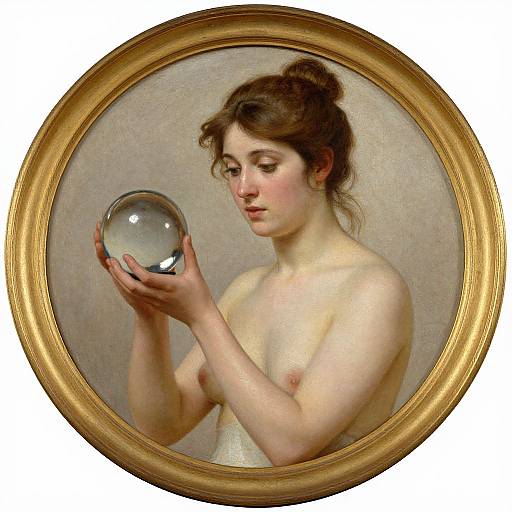 Waterhouse Style Woman with Crystal Ball
