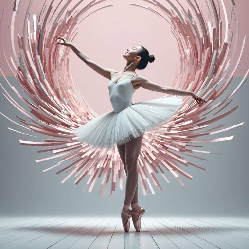Graceful Ballerina Dancing on Stage