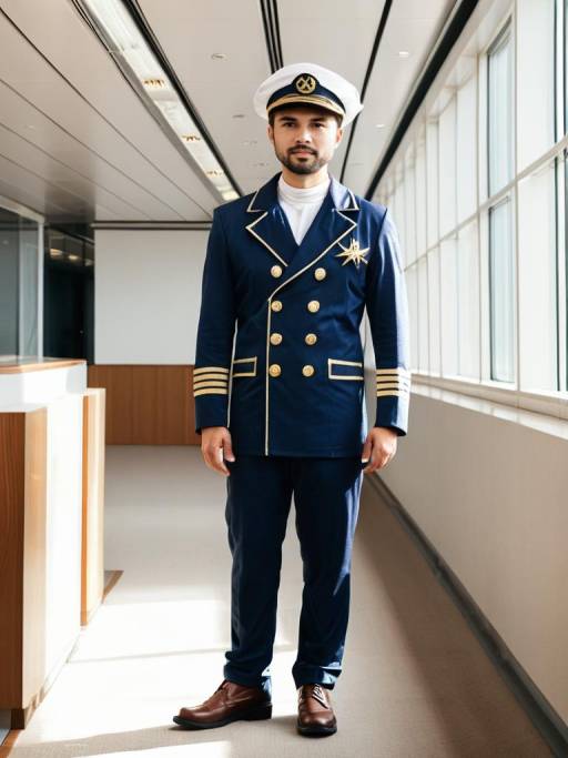 Full-Body Ship Captain Cosplay Photo