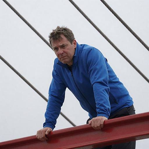 Intense Portrait of a Middle-Aged Man