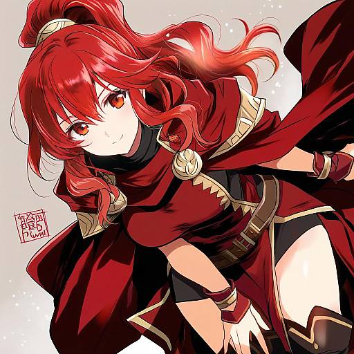 Illustration of Anna (fire emblem), fire emblem in the style of Kanna (plum)