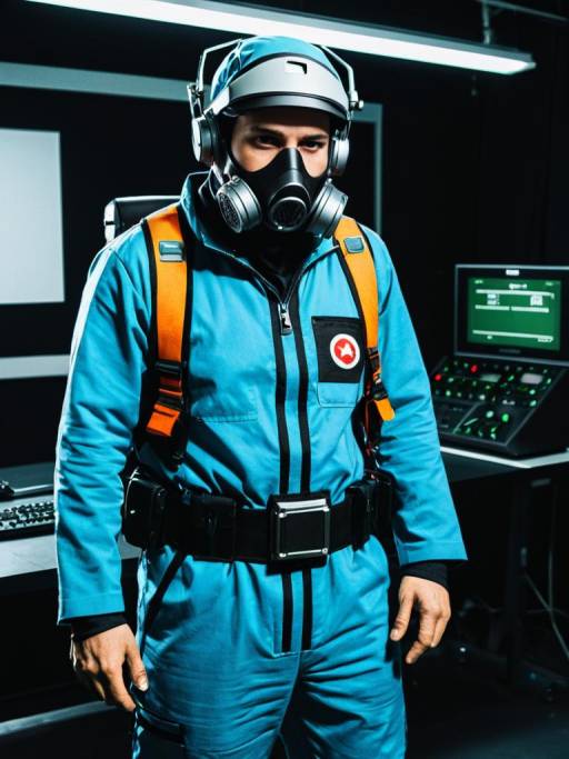Photorealistic Man in Operation Game Costume